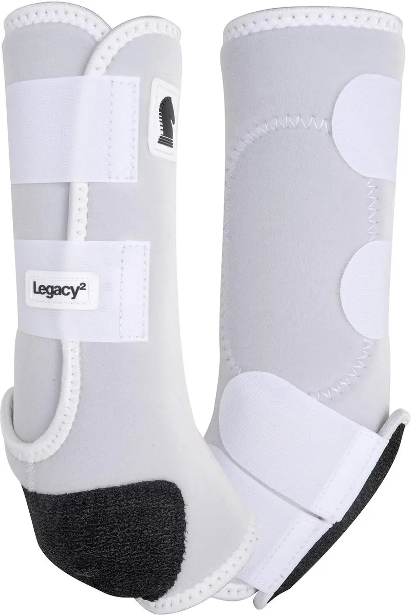 Classic Equine Legacy2 Support Boots-Tall White Rear 1
