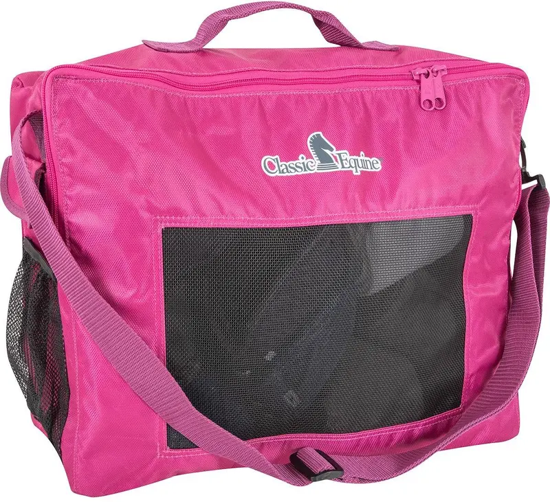 Classic Equine Raspberry Boot Accessory Tote 1
