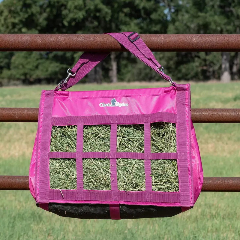 Classic Equine Top Load Hay Bag-Raspberry 1