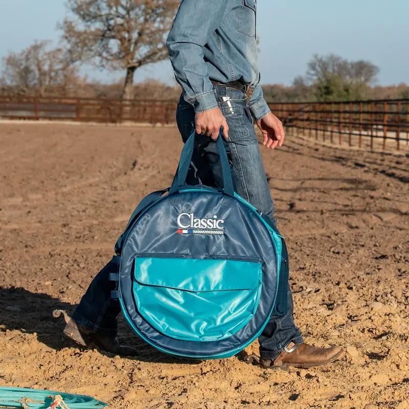 Classic Rope Navy And Aqua Deluxe Rope Bag 1