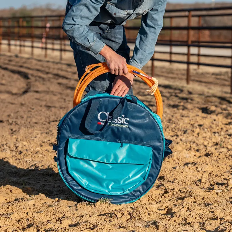 Classic Rope Navy And Aqua Deluxe Rope Bag 2