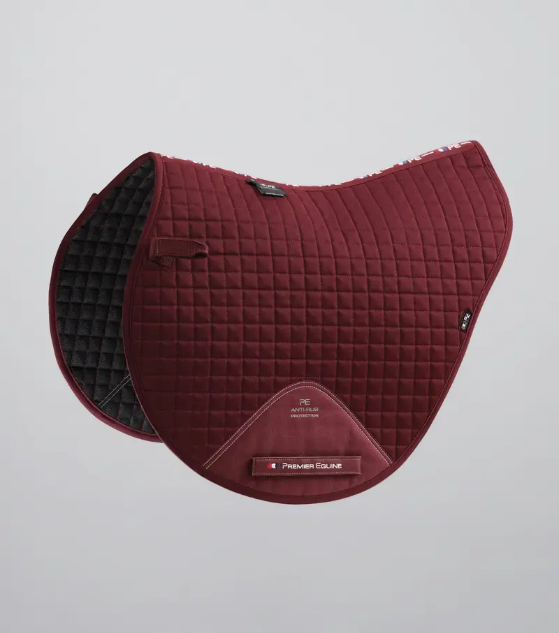 Close Contact Cotton Cross Country Saddle Pad Burgundy 1