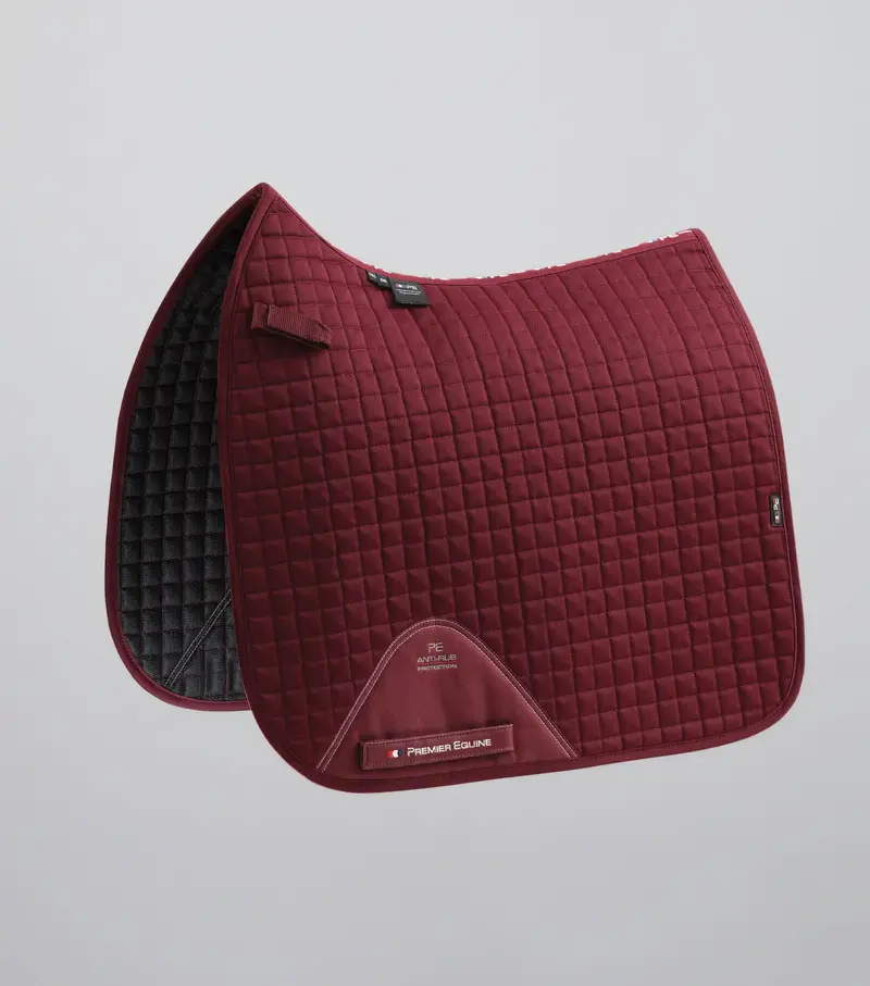 Close Contact Cotton Dressage Saddle Pad Burgundy 1