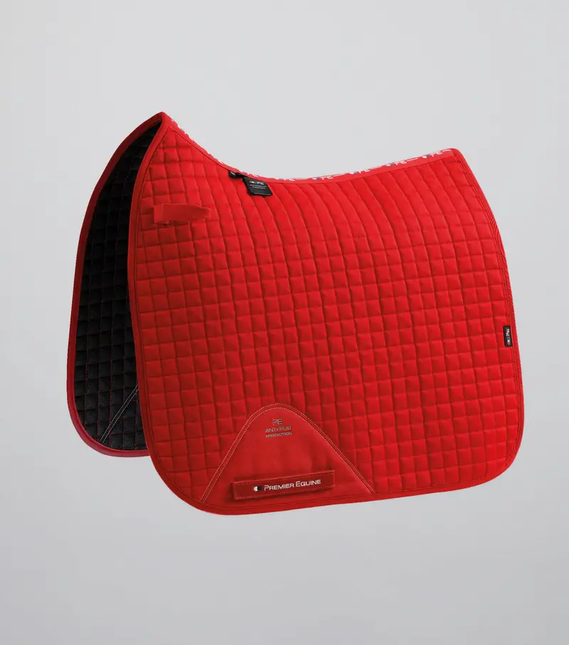 Close Contact Cotton Dressage Saddle Pad Red 1