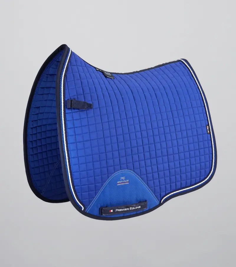 Close Contact European Cotton Saddle Pad - Dressage Square Royal Blue 1