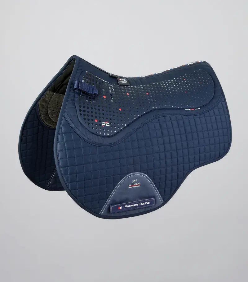 Close Contact Tech Grip Pro Anti-Slip Saddle Pad - Gp/Jump Square Navy 1