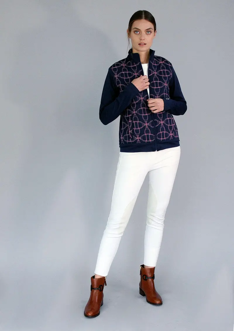 Clover Zip Jacket | Navy 2