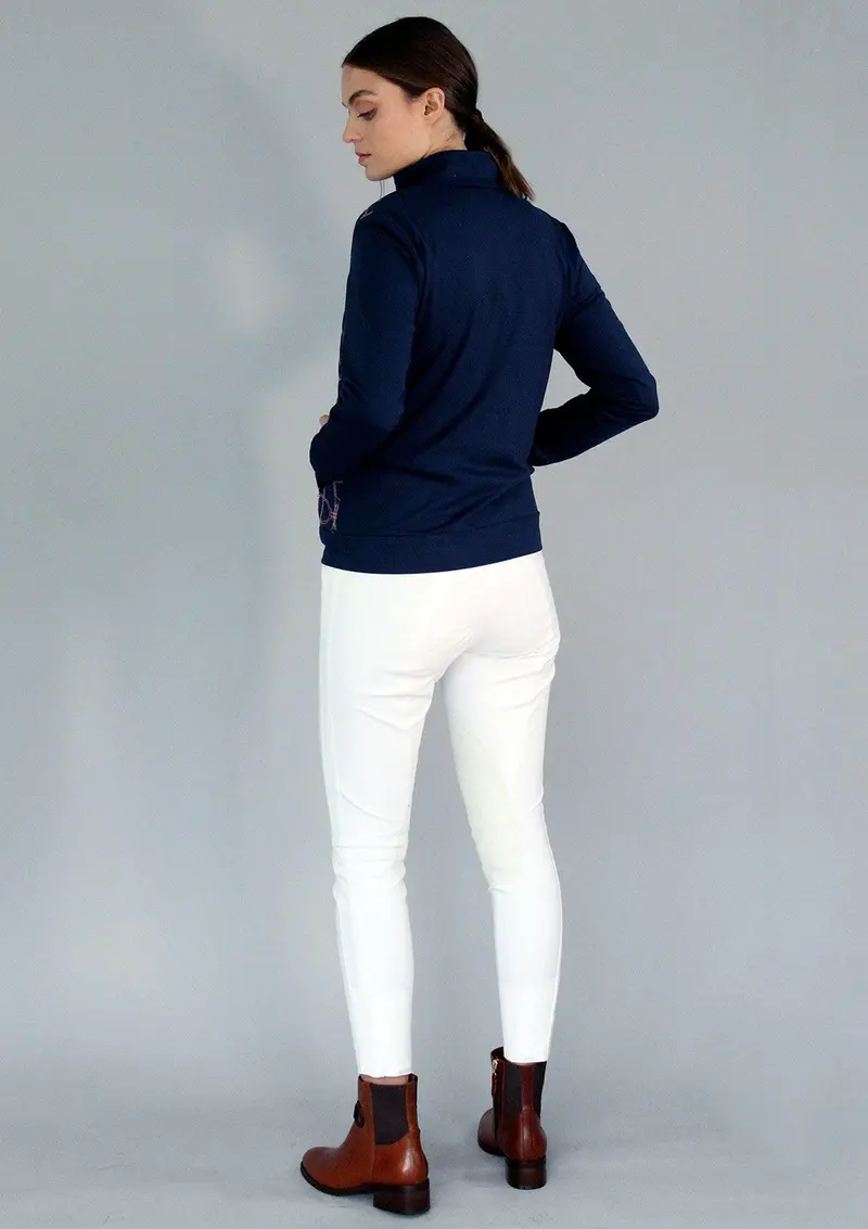 Clover Zip Jacket | Navy 4