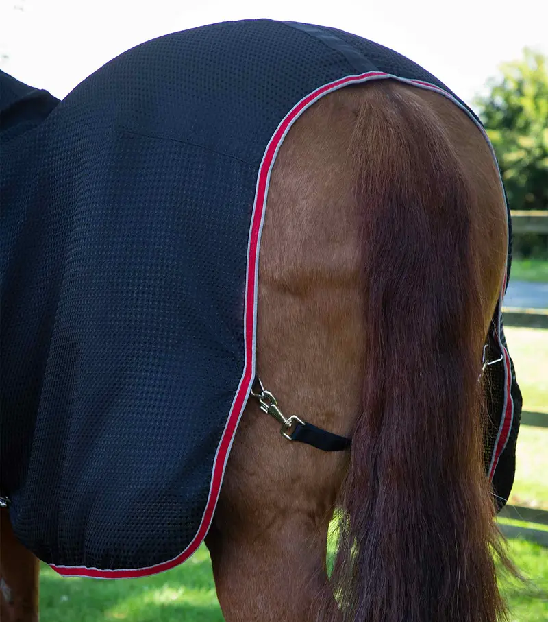 Combo Buster Waffle Horse Cooler Rug Black 5