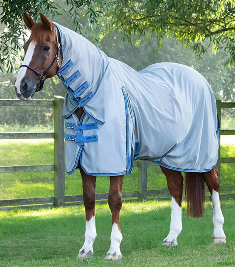 Combo Mesh Air Fly Rug With Surcingles Blue 1