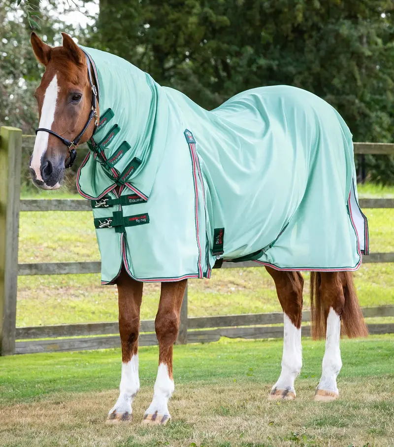 Combo Mesh Air Fly Rug With Surcingles Green 1