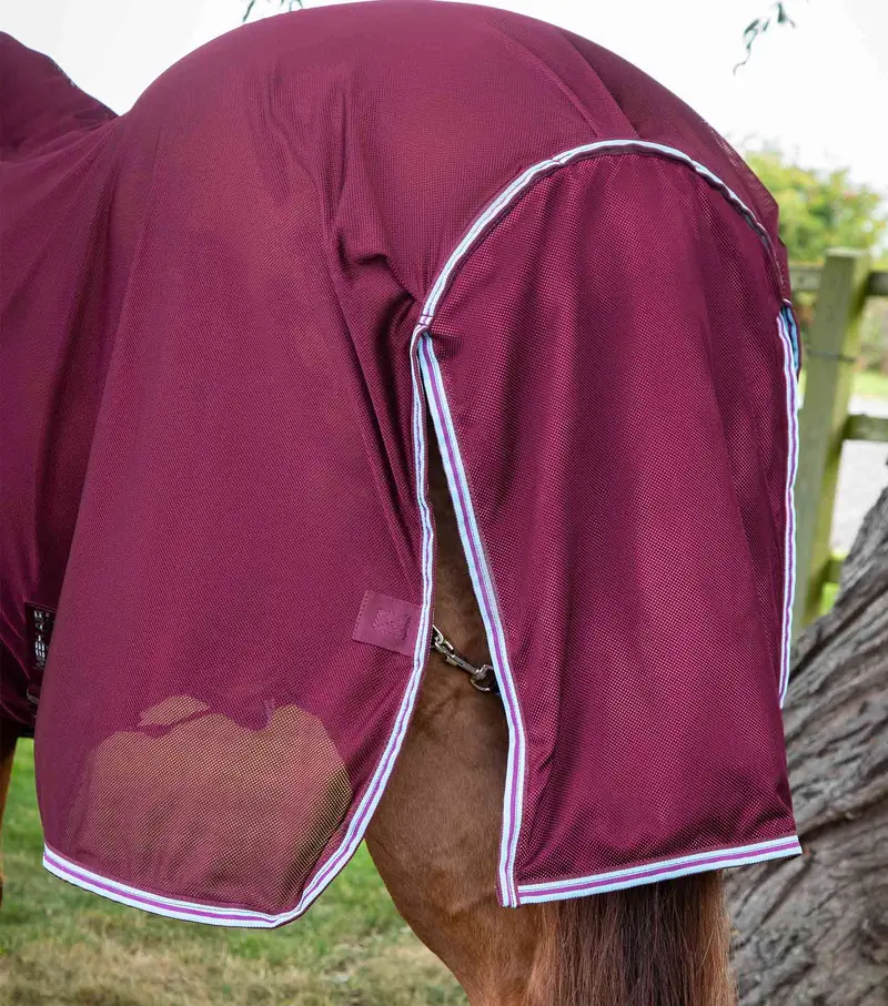 Combo Mesh Air Fly Rug With Surcingles Wine 6