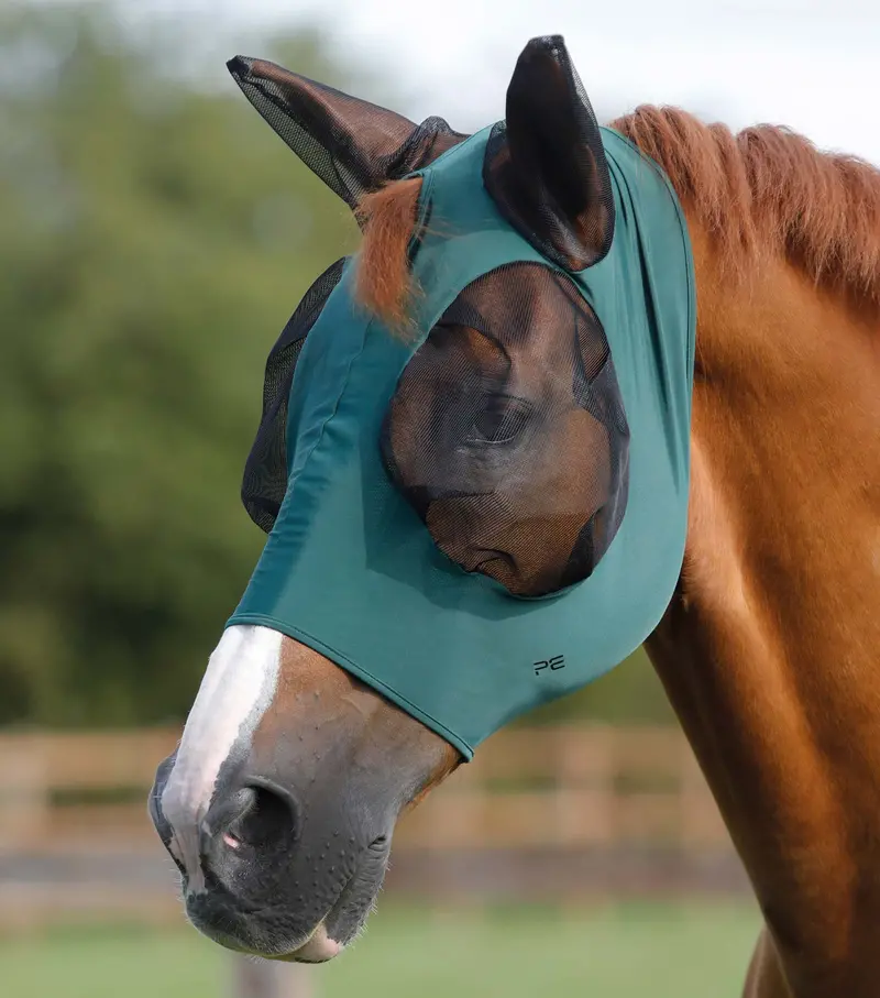 Comfort Tech Lycra Fly Mask Green 1