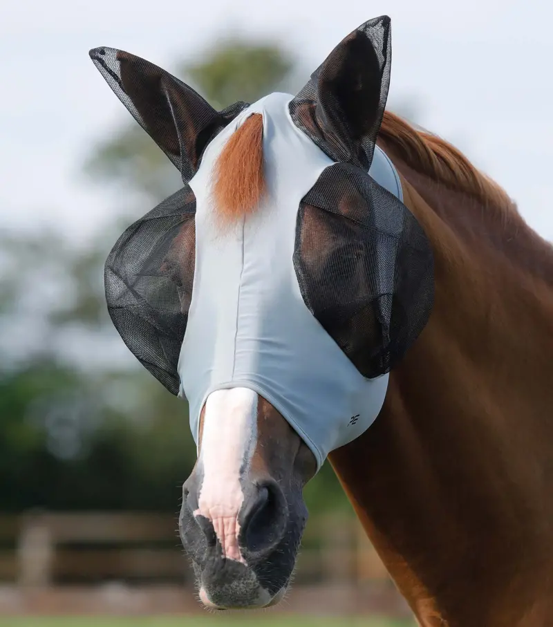 Comfort Tech Lycra Fly Mask Grey 1