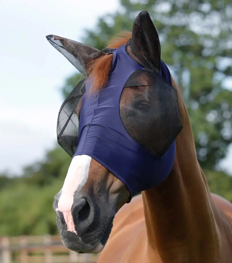 Comfort Tech Lycra Fly Mask Navy 1
