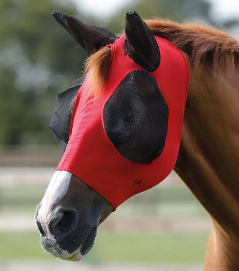 Comfort Tech Lycra Fly Mask Red 1