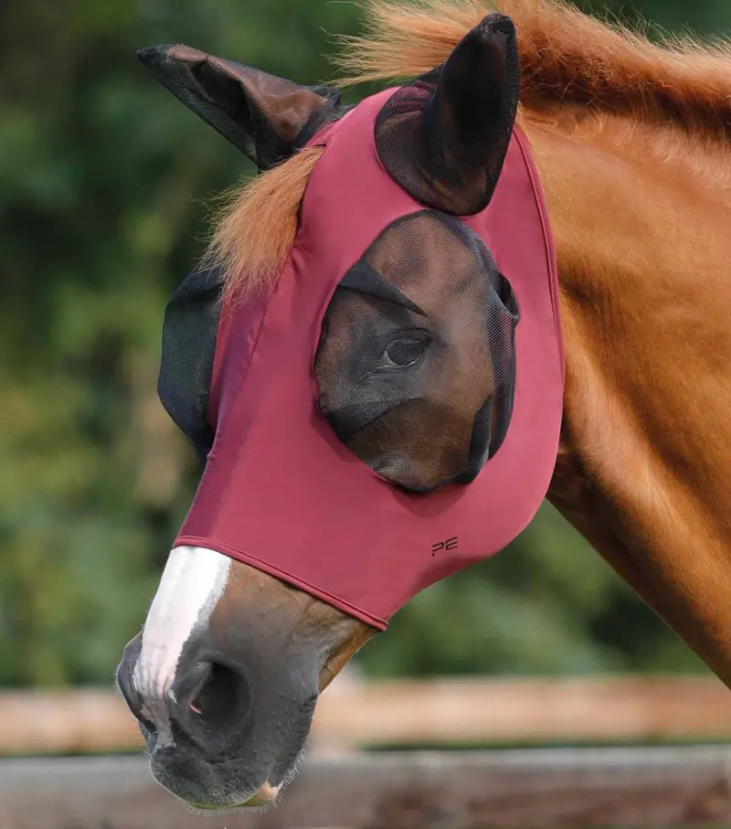 Comfort Tech Lycra Fly Mask Wine 1