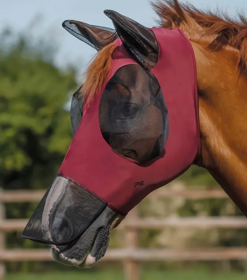 Comfort Tech Lycra Fly Mask Xtra Wine 1