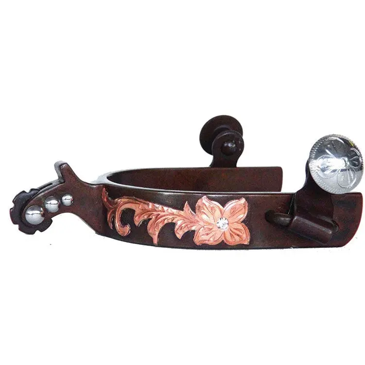 Copper Floral Spur With Crystals 1