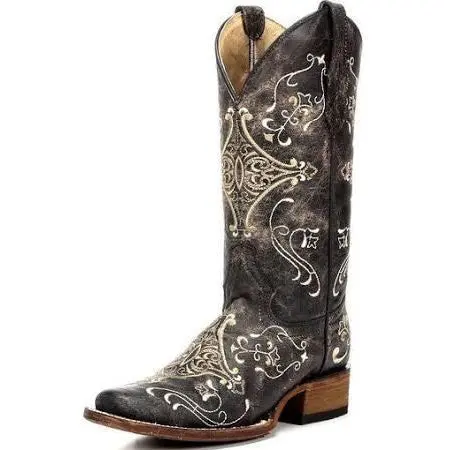 Corral Boots Circle G Women's Black/Grey Cross Boot 1