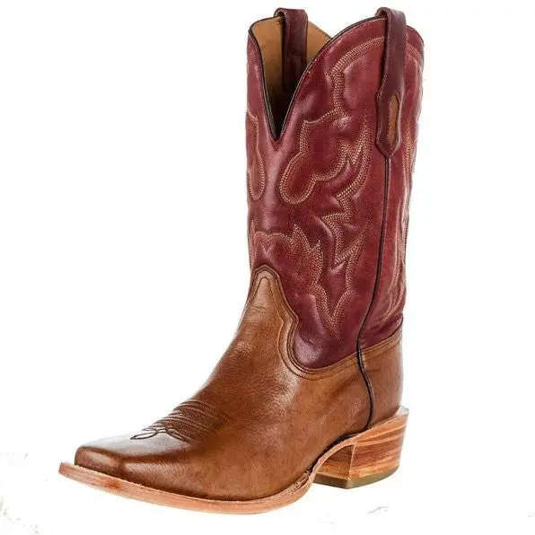 Corral Men's Tan And Red Cowboy Boot 1