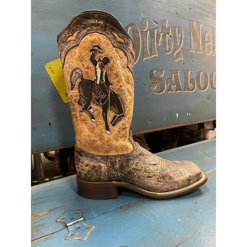 Corral Women's Brown Bucking Bronc Cowboy Boot 1