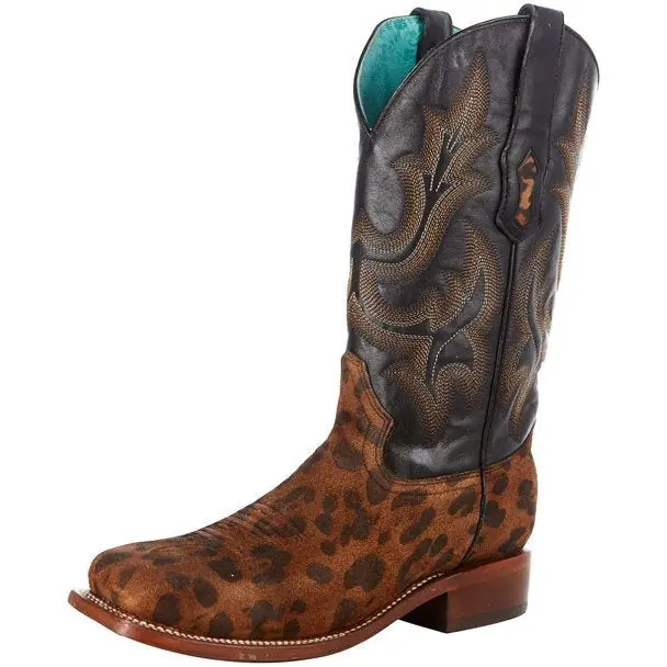 Corral Women's Leopard Print Embossed Top Boot 1