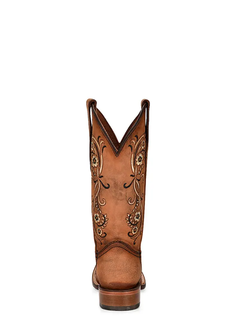 Corral Women's Sand Floral Embroidery Brown Cowboy Boot 4