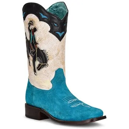 Corral Women's Turquoise Bucking Bronc Cowboy Boot 1
