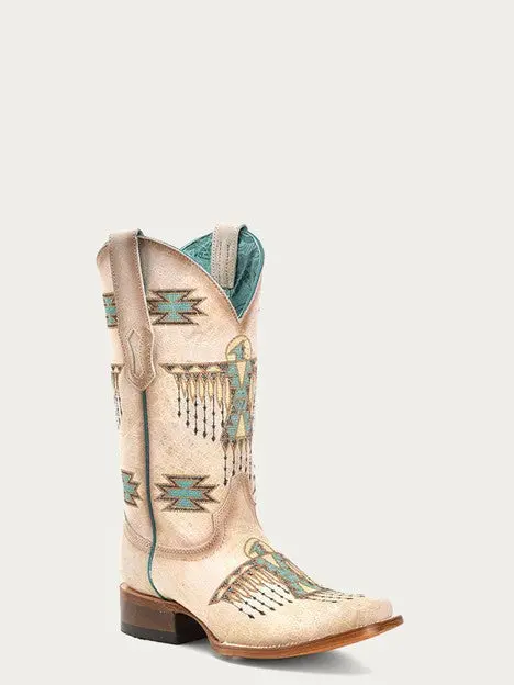 Corral Women's Woven Eagle Embroidered Cowboy Boot 2
