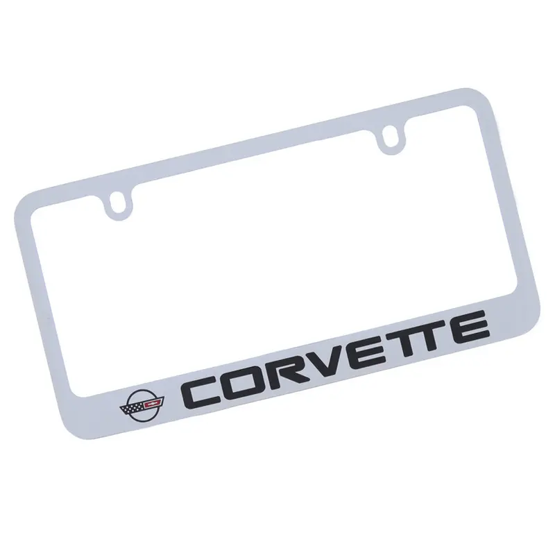 Corvette C4 Logo License Plate Frame (Chrome) 1