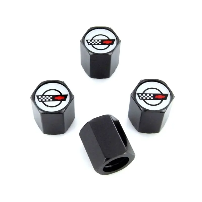 Corvette C4 Logo Tire Stem Valve Caps 1