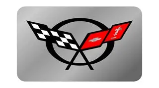 Corvette C5 Logo Exhaust Enhancer Plate (Chrome) 1