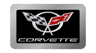 Corvette C5 Logo Exhaust Enhancer Plate (Chrome On Black) 1