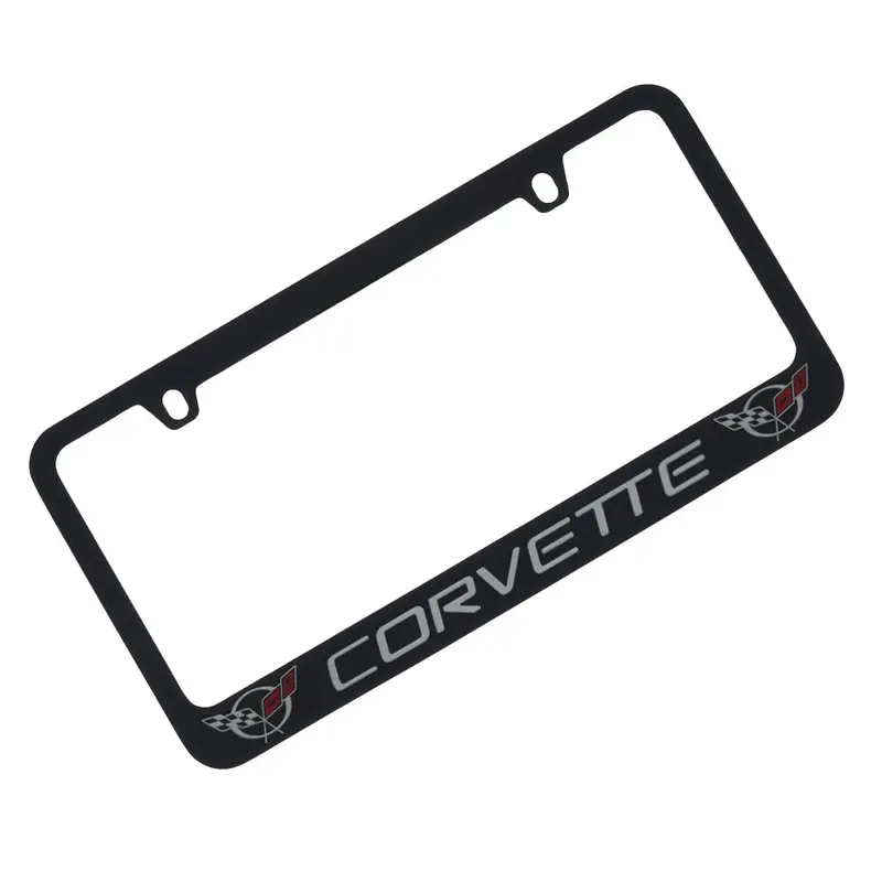 Corvette C5 Logo License Plate Frame (Black) 1