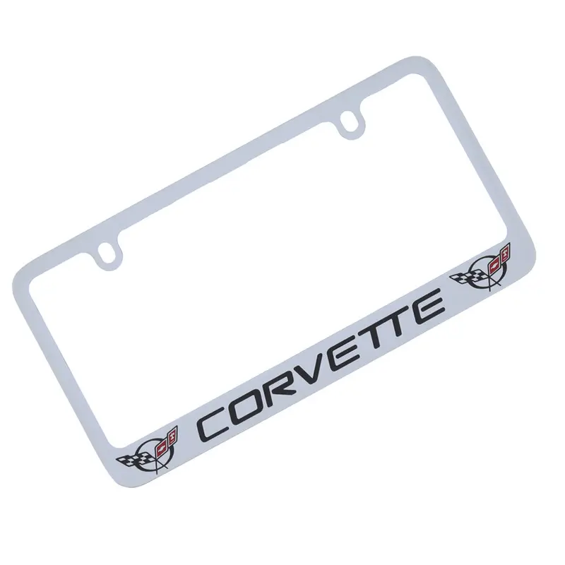 Corvette C5 Logo License Plate Frame (Chrome) 1