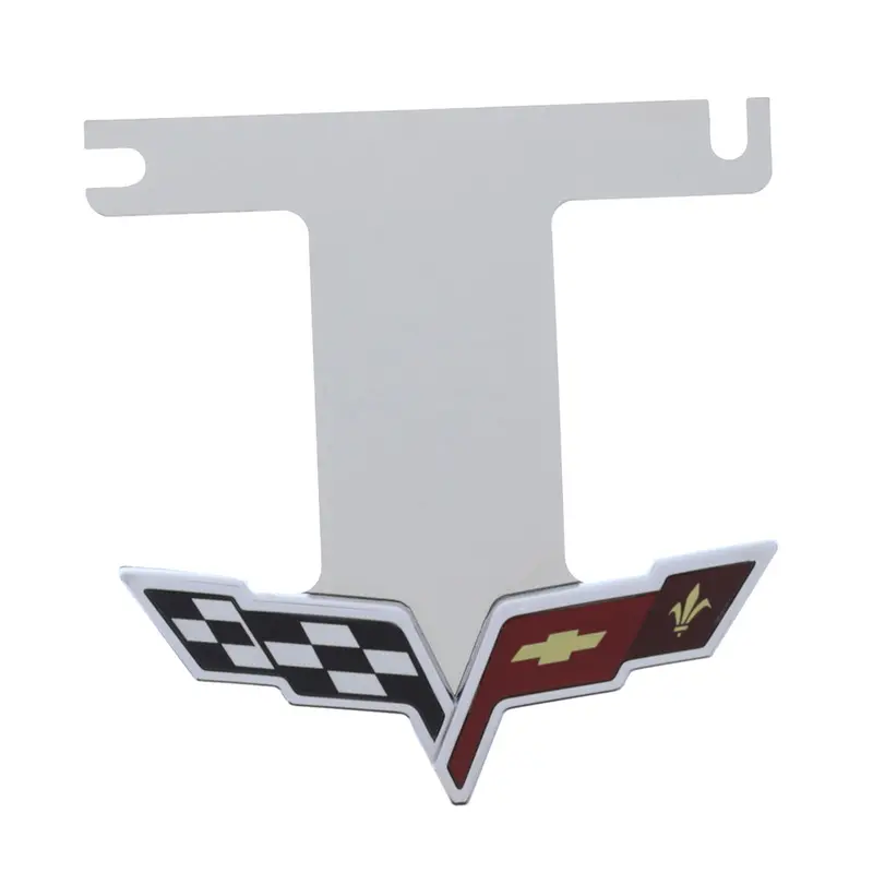 Corvette C6 Contour Logo Rear Exhaust Enhancer Plate (Chrome) 1