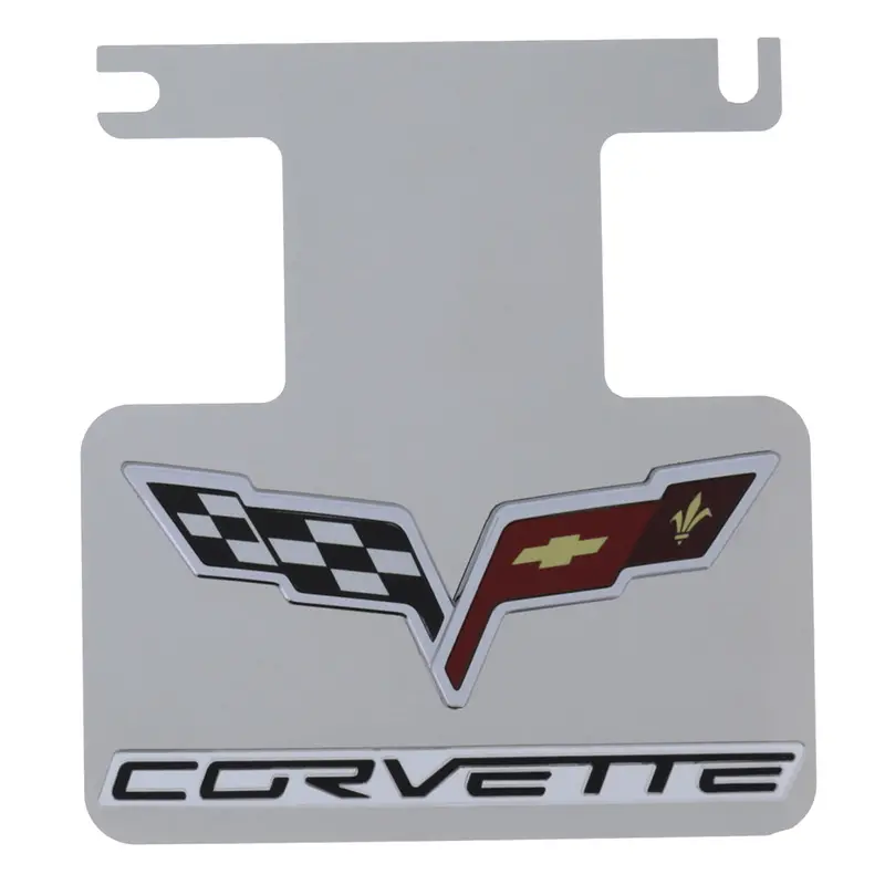 Corvette C6 Dual Logo Rear Exhaust Enhancer Plate (Chrome) 1