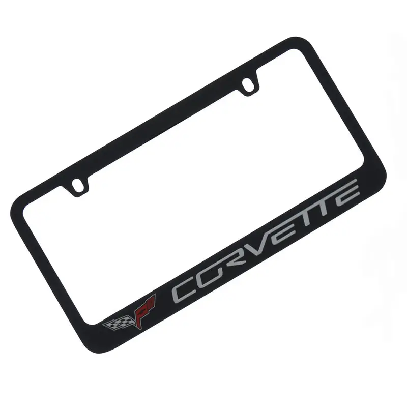 Corvette C6 License Plate Frame (Black) 1