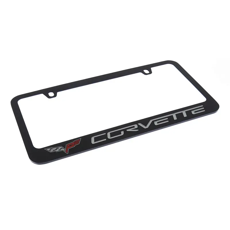 Corvette C6 License Plate Frame (Black) 2