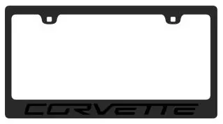 Corvette C6 License Plate Frame (Matte Black) 1