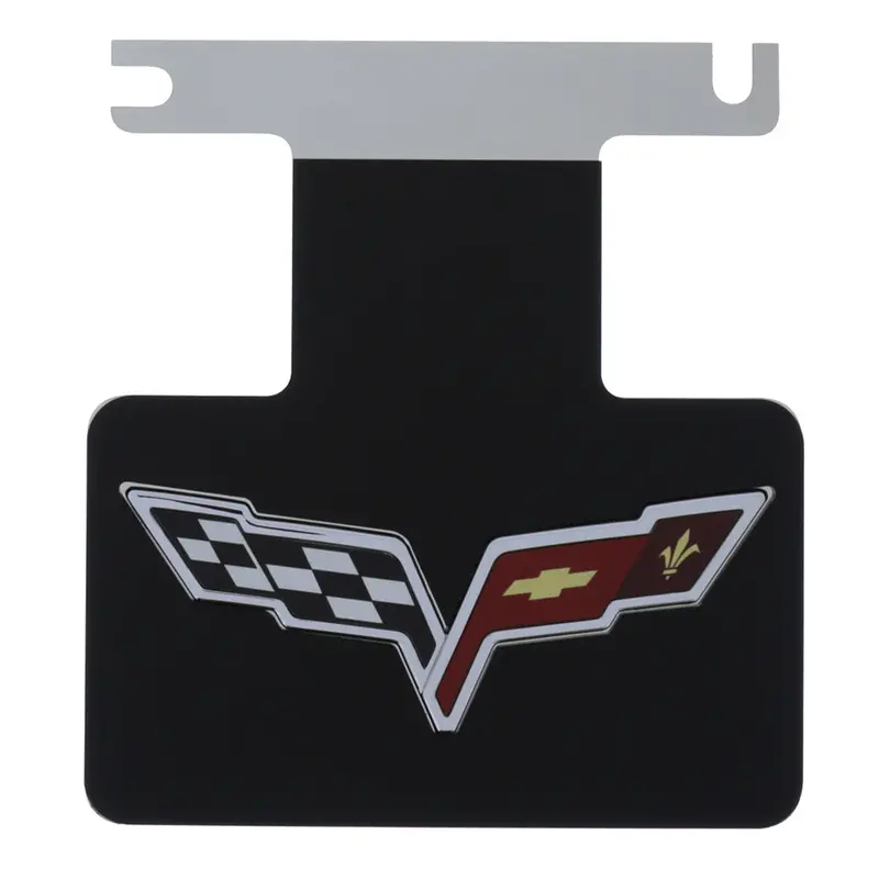 Corvette C6 Logo Rear Exhaust Enhancer Plate (Black) 1