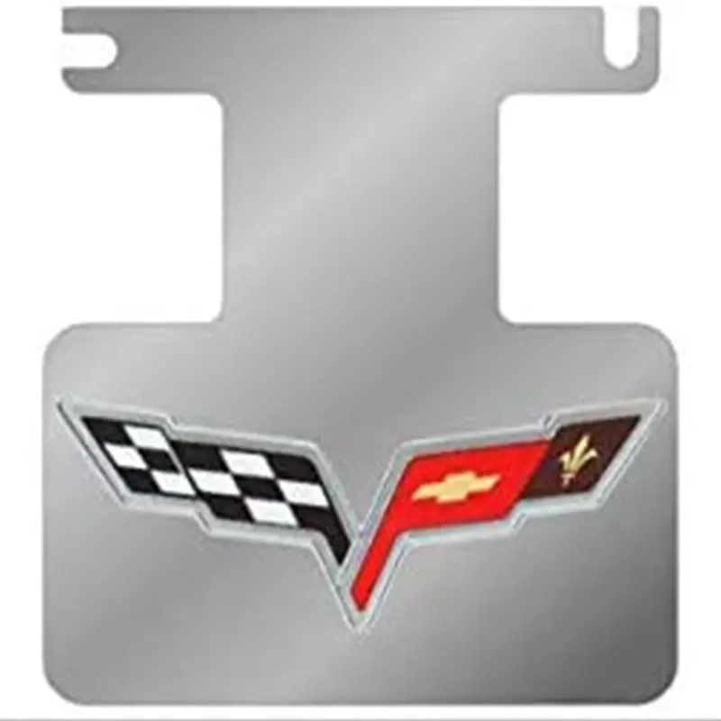 Corvette C6 Logo Rear Exhaust Enhancer Plate (Chrome) 1