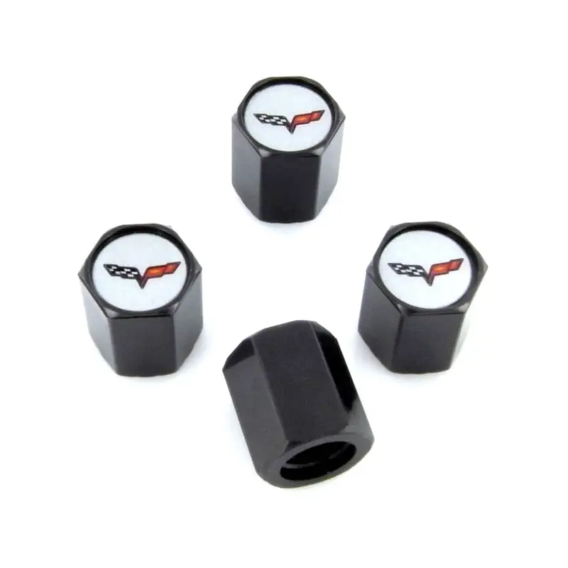 Corvette C6 Logo Tire Stem Valve Caps 1