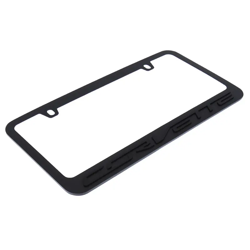 Corvette C7 License Plate Frame (Black) 2