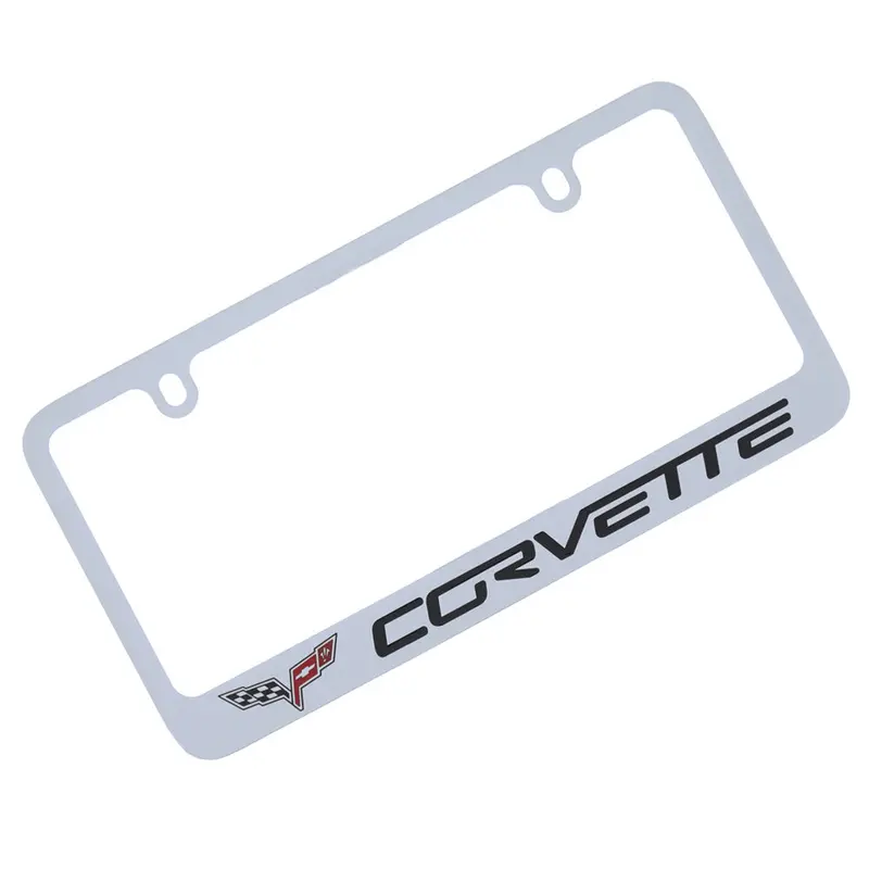 Corvette C7 Logo License Plate Frame (Chrome) 1