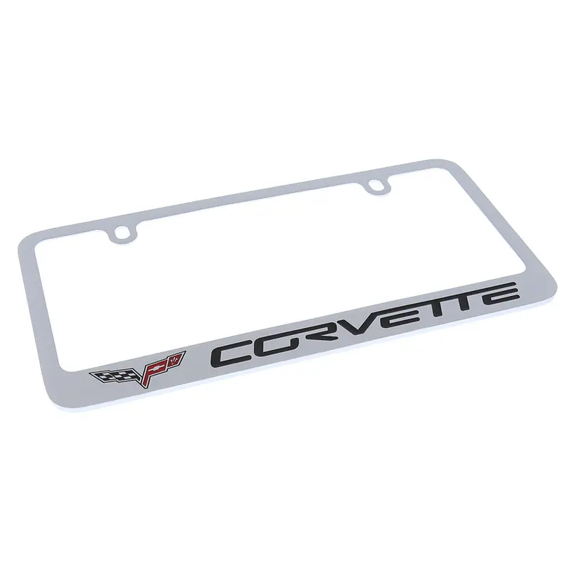 Corvette C7 Logo License Plate Frame (Chrome) 2