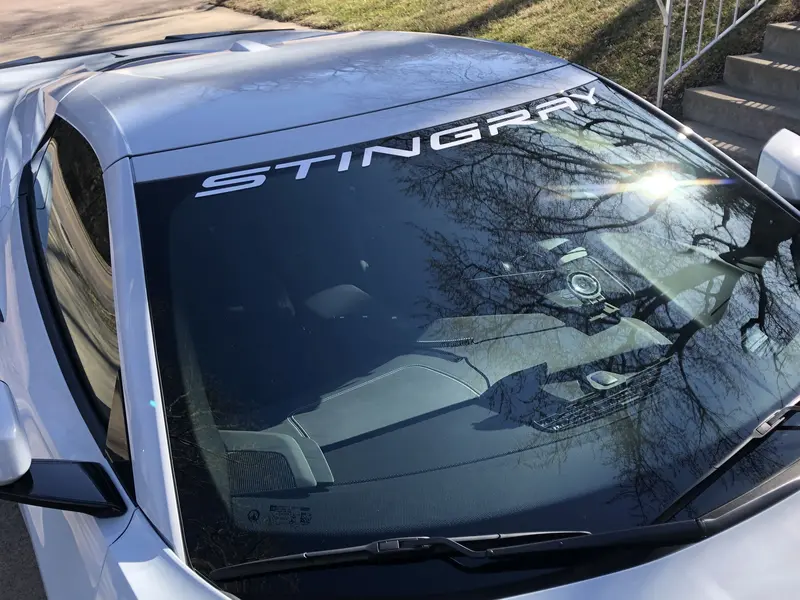 Corvette C8 Stingray Windshield Banner Vinyl Decal Sticker 40" X 2" Multiple Colors Available 1