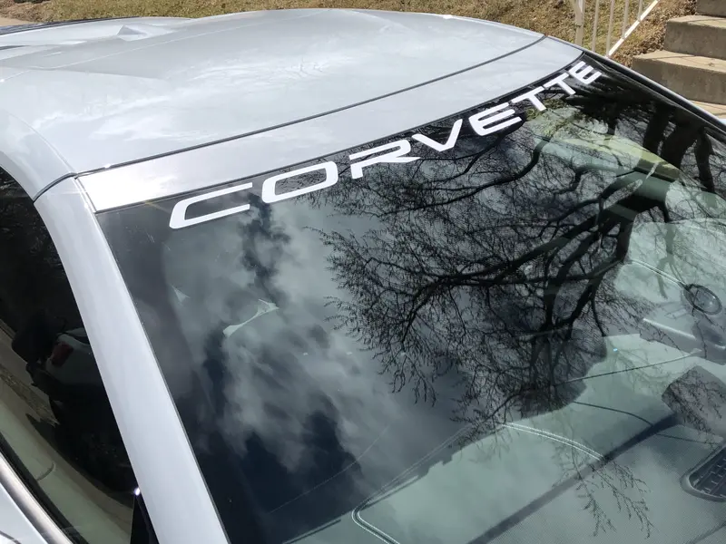 Corvette C8 Windshield Banner Vinyl Decal Sticker 40" X 2" Multiple Colors Available 1