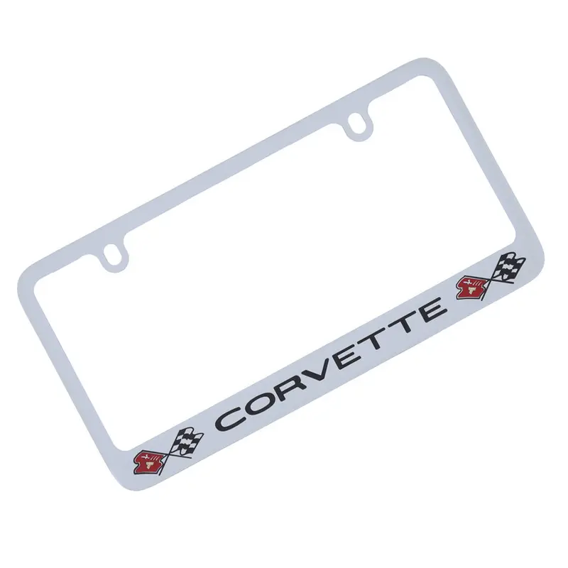 Corvette Dual Logo License Plate Frame (Chrome) 1